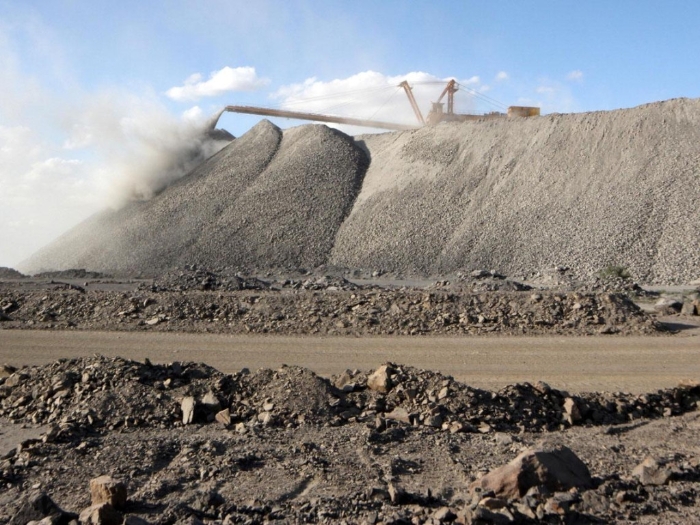 中国的稀土开采矿。 中国的稀土开采矿。