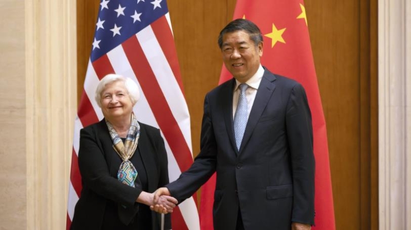 耶伦8日与何立峰会面