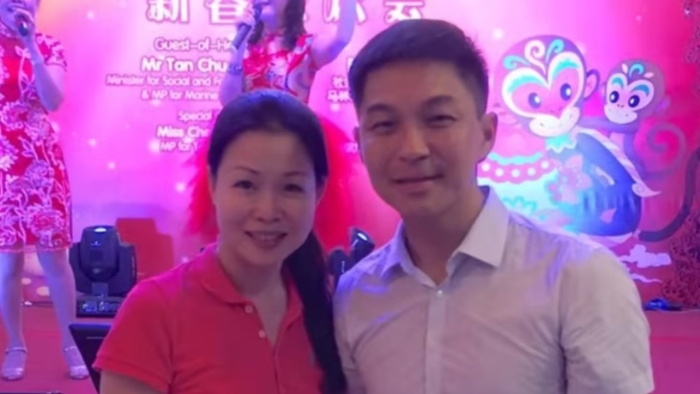 同属执政人民行动党的国会议长陈川仁，与议员钟丽慧爆婚外情。