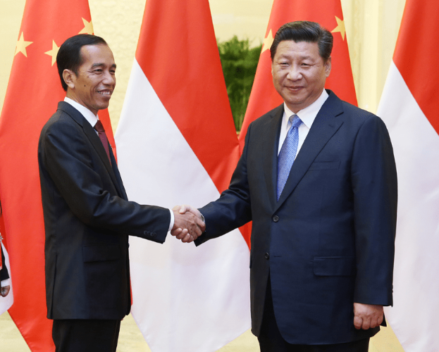 印尼总统佐科与习近平会晤。