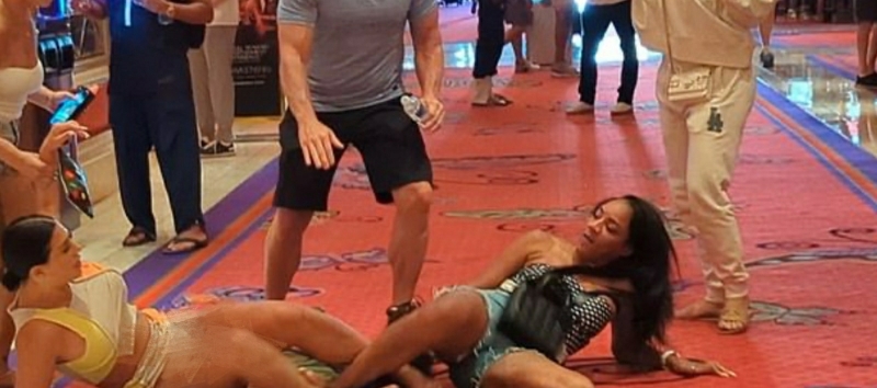 丹妮尔下身的裙子很快被全然掀起，露出丁字内裤