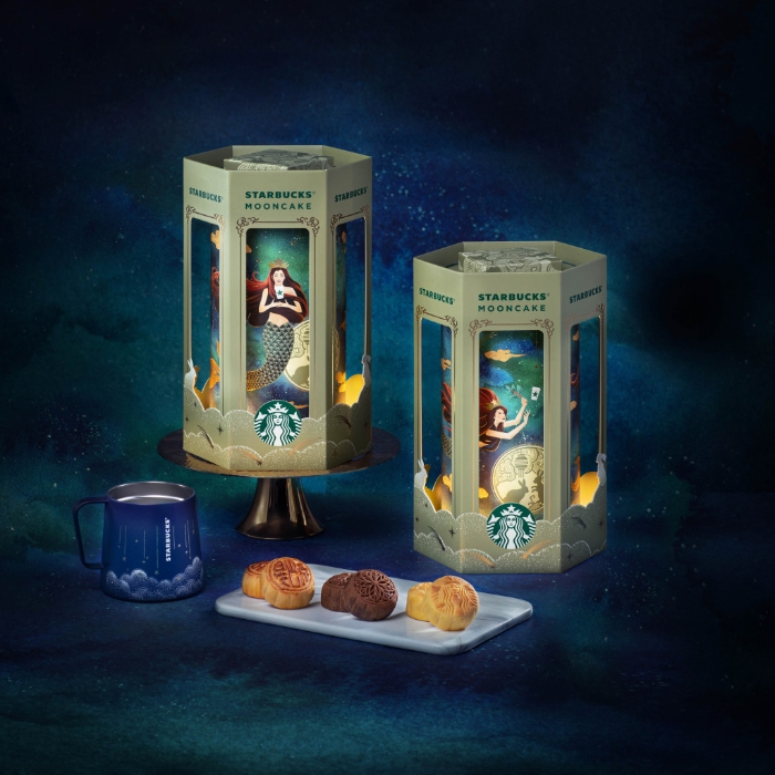 星巴克月饼亮光走马灯礼盒