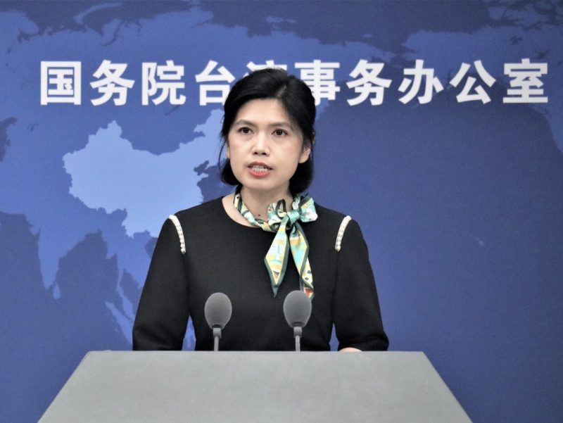 国台办发言人朱凤莲。中央社 国台办发言人朱凤莲。中央社