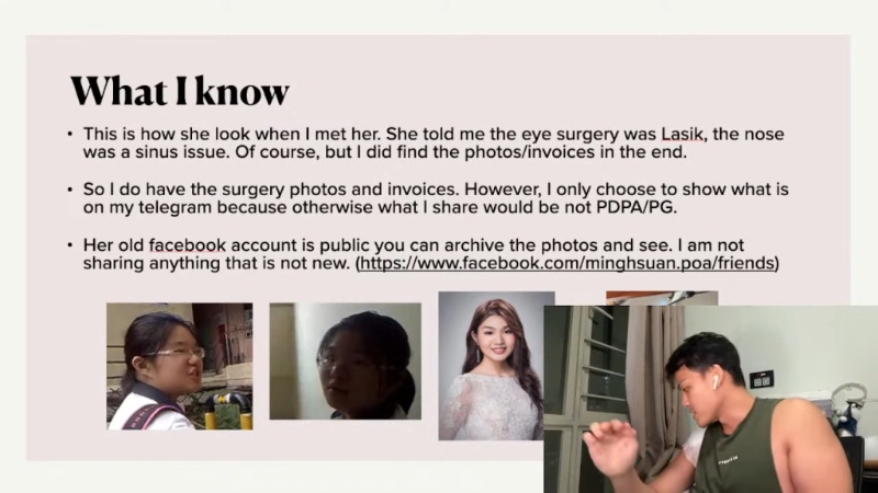 19日一名帐号名称为“Seowie”的YouTuber上载有关潘明璇的影片。