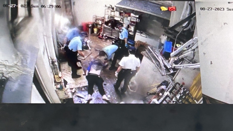 闭路电视拍下现场情况。 蔡楚辉摄 闭路电视拍下现场情况。 蔡楚辉摄