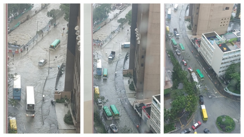 观塘严重水浸。 网上图片 观塘严重水浸。 网上图片