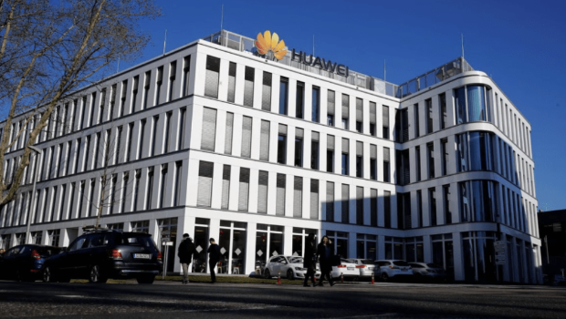 华为位于杜塞尔多夫的德国总部。 路透社 华为位于杜塞尔多夫的德国总部。 路透社