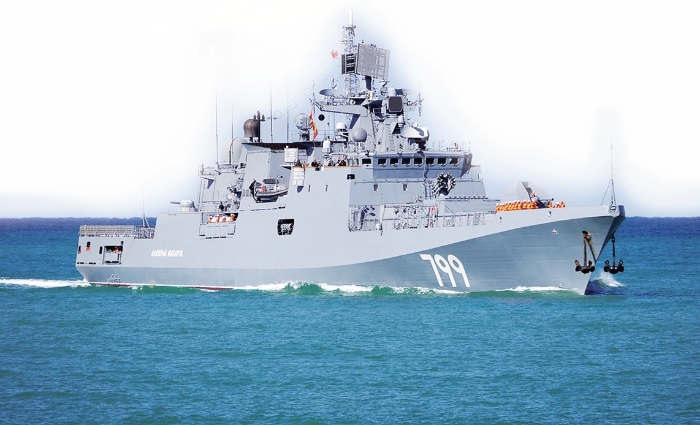 “马卡罗夫海军上将”号护卫舰是当前俄黑海舰队旗舰。