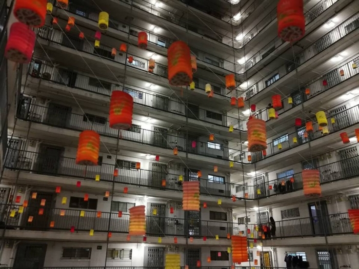 往年灯笼阵的照片。 往年灯笼阵的照片。
