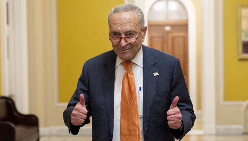 美国参议院来自民主党的多数党领袖舒默。 美联社 美国参议院来自民主党的多数党领袖舒默。 美联社