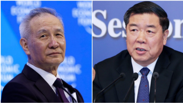 刘鹤(左)、何立峰(右)。 刘鹤(左)、何立峰(右)。