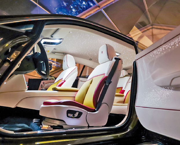 除了Starlight星空天花顶灯饰，今次连门壁也有Starlight选项，镶满4,796粒微型光纤灯。