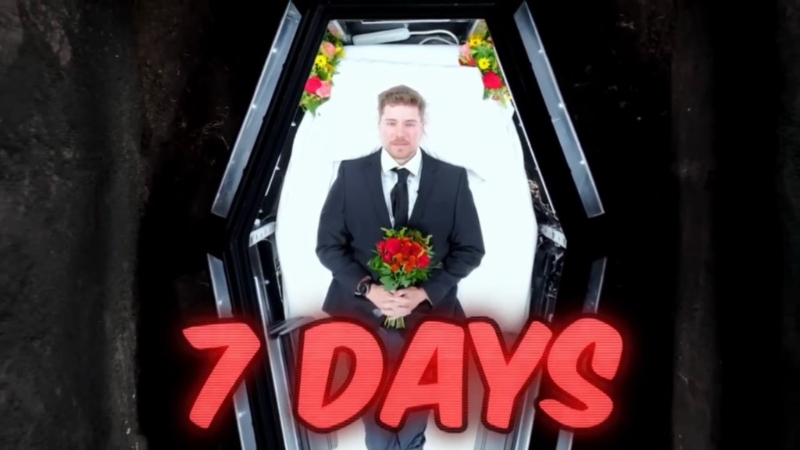 MrBeast挑战“瞓棺材」活埋7天。 Youtube