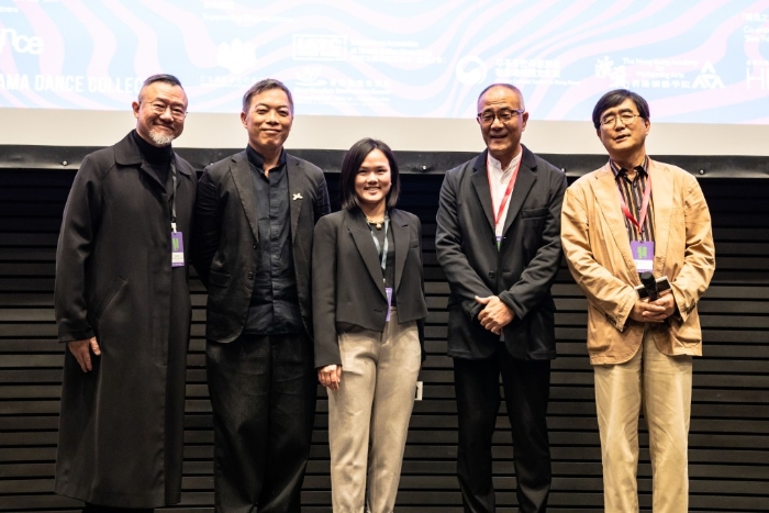 左起：CCDC艺术总监伍宇烈、西九文化区表演艺术行政总监谭兆民、CCDC行政总监刘秀群、“横滨国际舞蹈节”总监Shinji ONO、“首尔国际舞蹈节”发起人暨艺术总监李钟浩