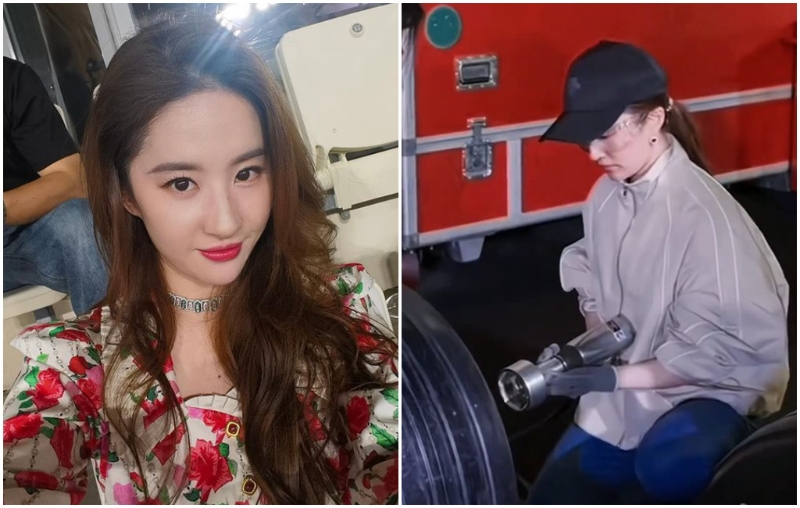 最美换胎工！刘亦菲“只花8秒”成功换掉法拉利赛车轮胎