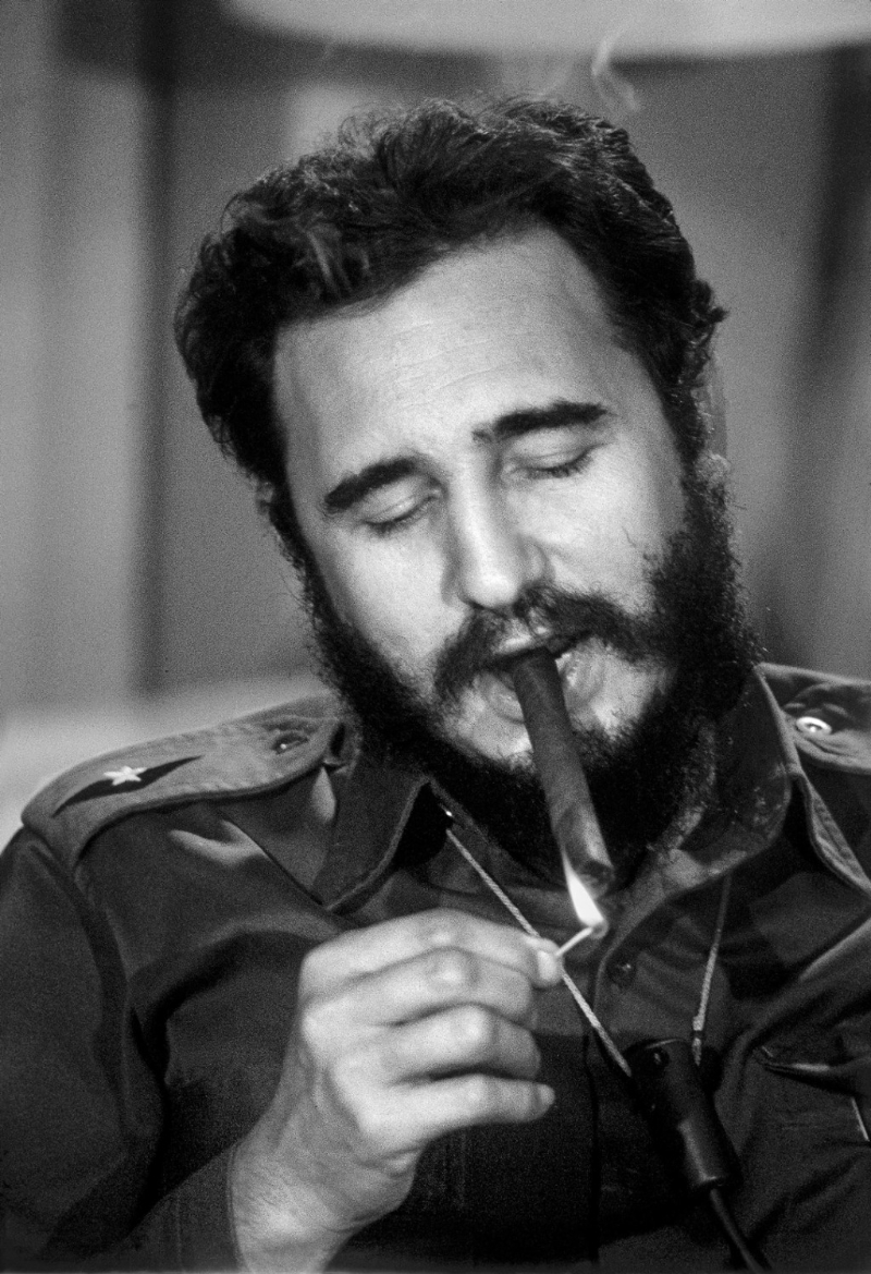 厄维特镜头下的古巴革命领袖卡斯特罗。 （1964年）