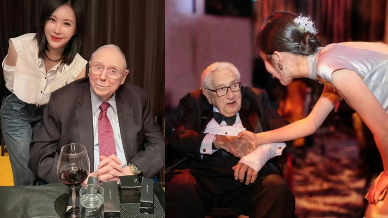 《甄嬛传》福晋田朴珺悼基辛格芒格晒合影。 《甄嬛传》福晋田朴珺悼基辛格芒格晒合影。