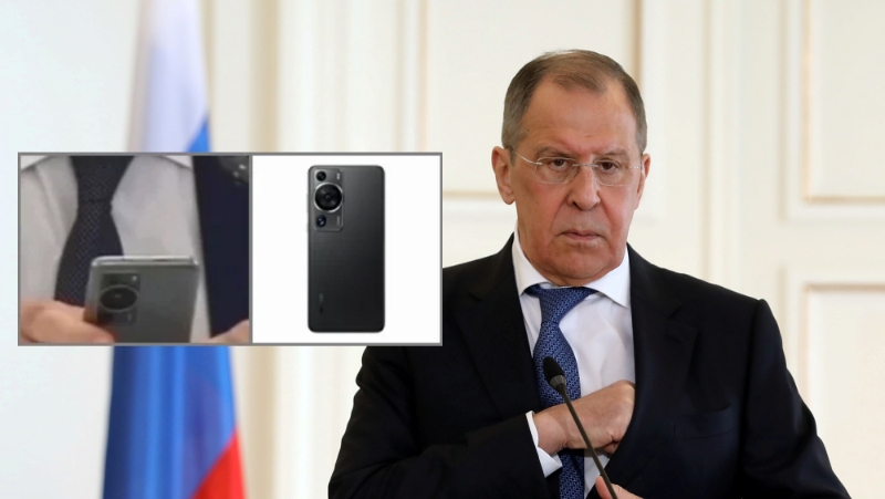 俄外长被网曝将iPhone替换成华为P60 Pro，去年已佩戴华为手表