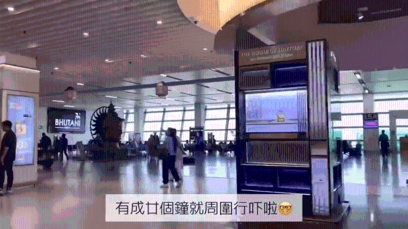 她要在机场等20个小时待转机。