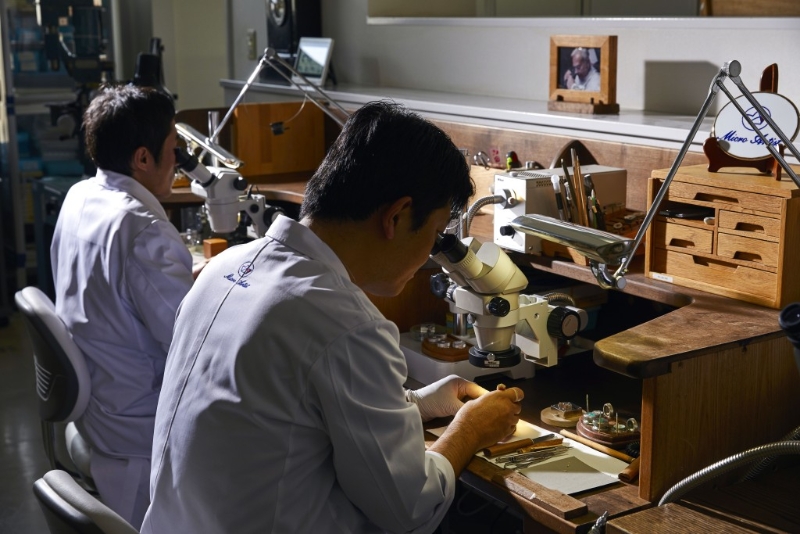 Micro Artist Studio内的匠师细心地制表。