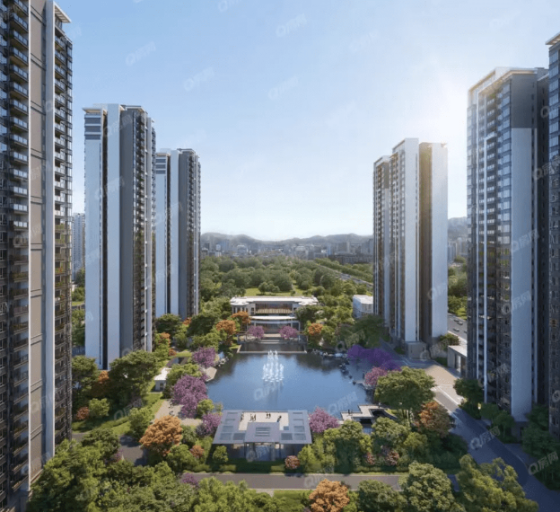 项目以园林人工湖景作卖点。 项目以园林人工湖景作卖点。