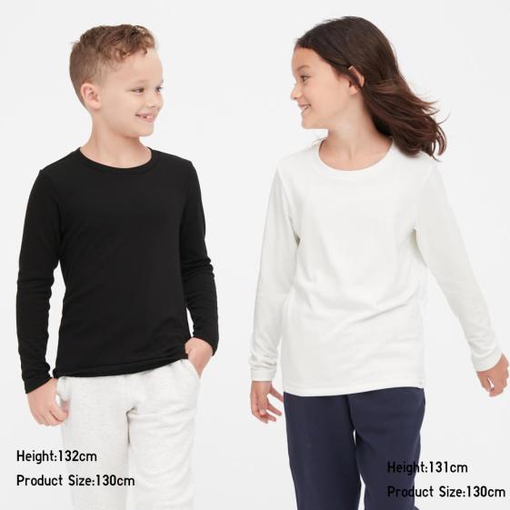Uniqlo Heattech超极暖圆领长袖T恤 （童装）各$149
