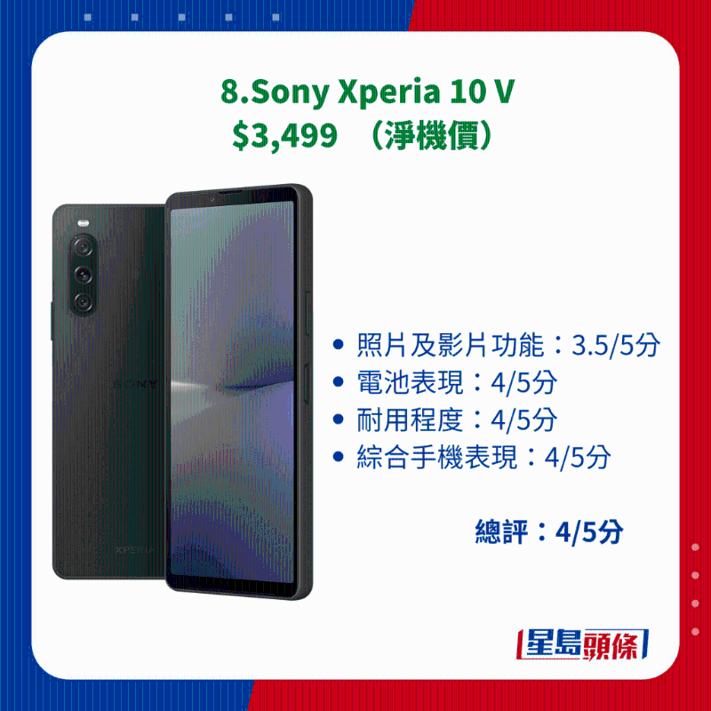 8.Sony Xperia 10 V