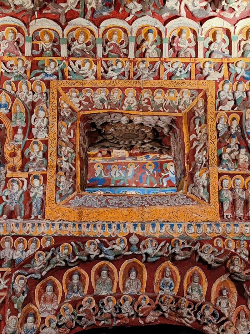 第12窟音乐窟全景3D复原(图片来源:小红书) 第12窟音乐窟全景3D复原(图片来源:小红书)