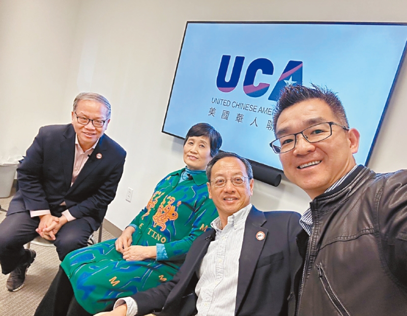 (左起)薛海培、陈霞芬、王华、俞国梁合影。 (左起)薛海培、陈霞芬、王华、俞国梁合影。