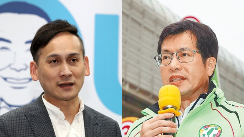 新北第七选区陷入胶着,叶元之(左)13日晚间6点微幅领先罗致政(右)。 新北第七选区陷入胶着,叶元之(左)13日晚间6点微幅领先罗致政(右)。