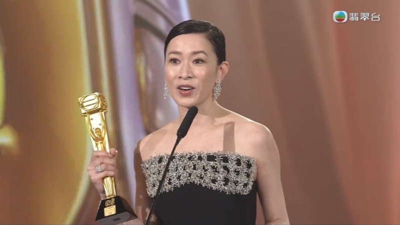 佘诗曼夺得大湾区视后。 佘诗曼夺得大湾区视后。