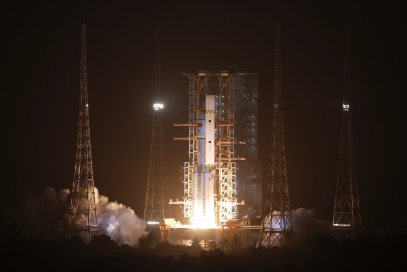 天舟货运飞船发射。 天舟货运飞船发射。