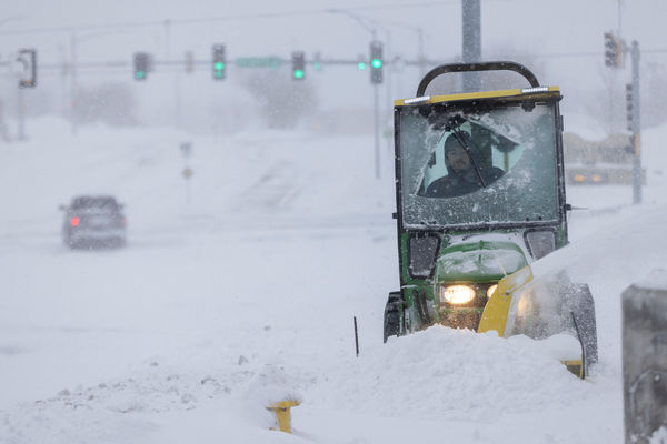 美国9个州面临大风雪。路透社 美国9个州面临大风雪。路透社