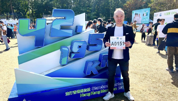 陆瀚民完成全马赛事。 陆瀚民完成全马赛事。