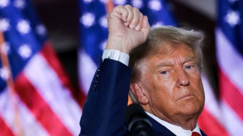 特朗普在共和党初选两连胜,势将再战美国总统选举。路透社 特朗普在共和党初选两连胜,势将再战美国总统选举。路透社