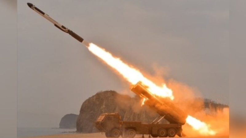 韩国军方指，朝鲜再发射多支巡航导弹。资料图片