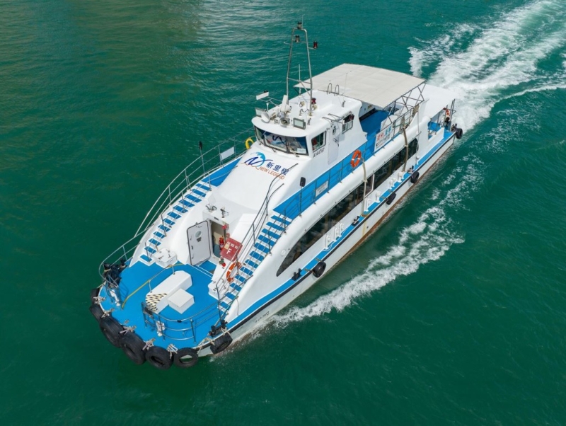 船公司选定「新里程138号」作将军澳大船班次，载客量为100人。 （润利官网图片）