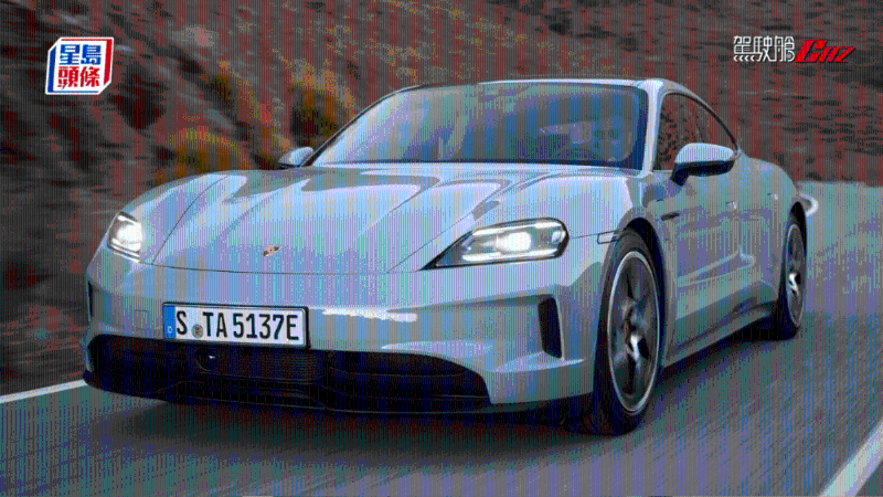新改良版保时捷Porsche Taycan发表，锂电池容量增至104.9kWh，续航力增至678km
