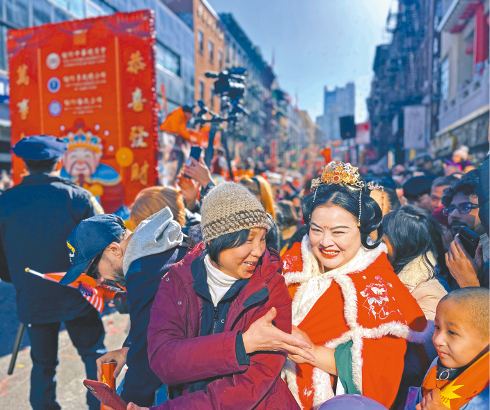 民众分享新春喜悦。