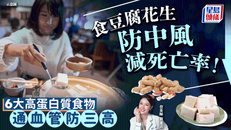 吃豆腐花生可防中风减死亡率！