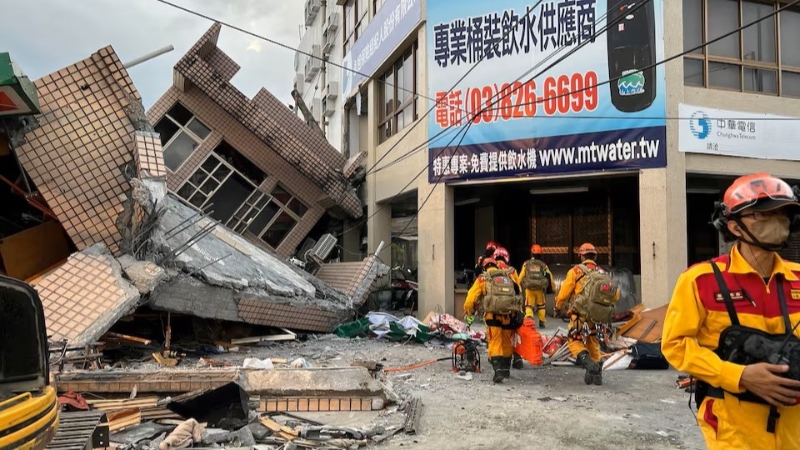 台湾花莲发生7.2级地震。