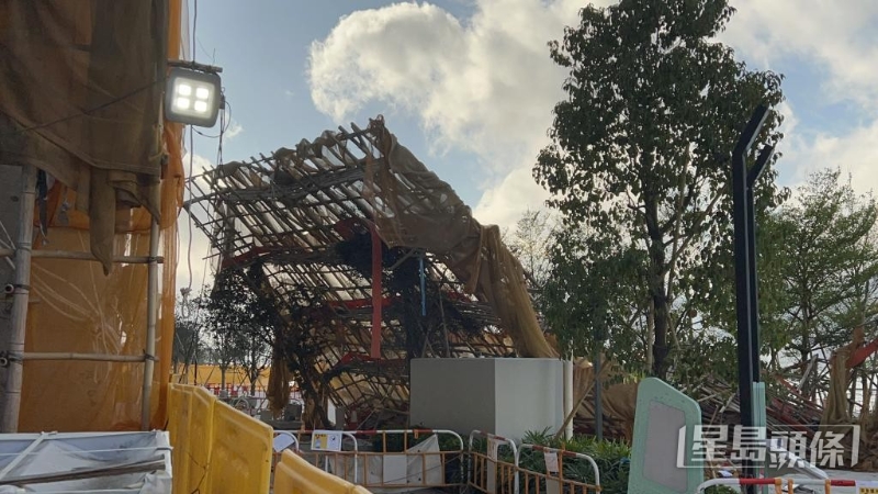 2月启德有建筑地盘发生塌竹棚意外