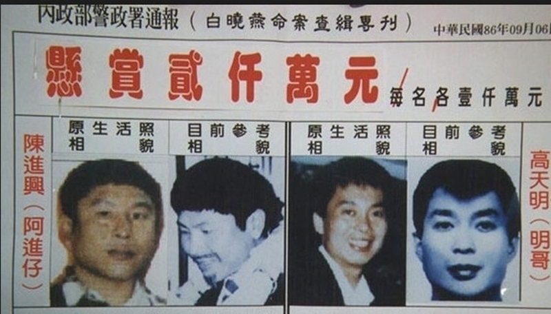 白案中，陈进兴为首的绑匪逃亡期间仍犯下多宗罪行，被警方通缉。