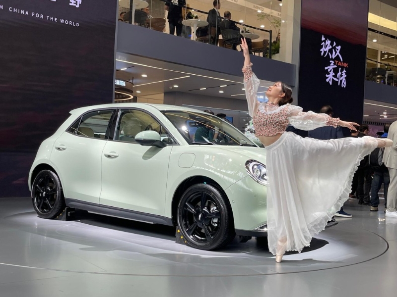 长城汽车集团展示旗下欧拉(ORA)Funky Cat电动车 长城汽车集团展示旗下欧拉(ORA)Funky Cat电动车