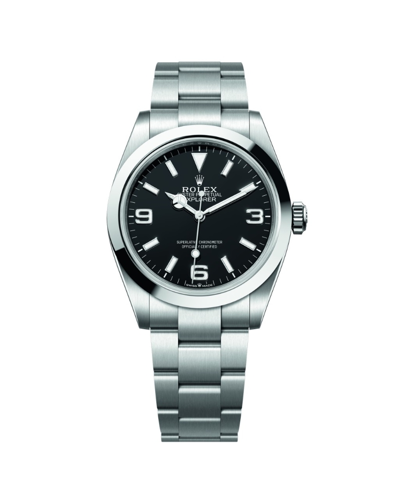Rolex Oyster Perpetual Explorer 40,表壳:40mm不锈钢、机芯:3230自动、售价:$62,400。