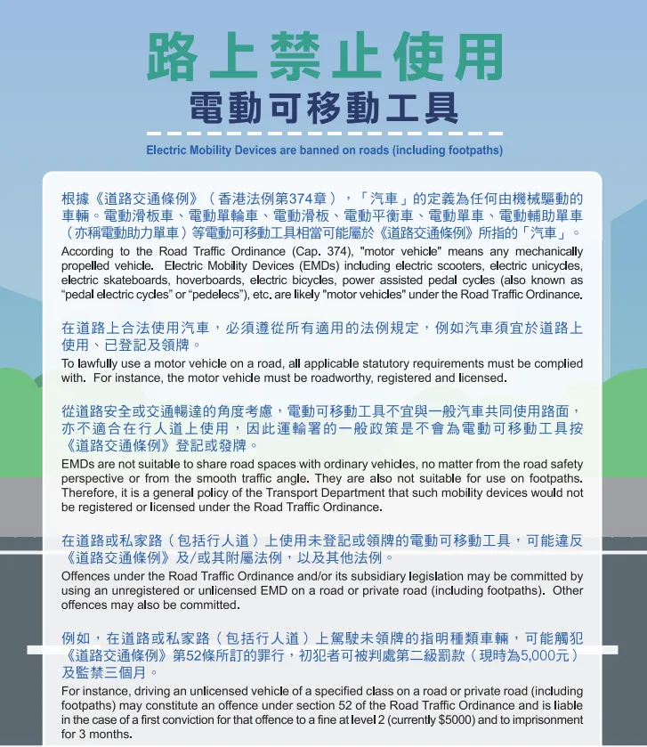 在香港:电动单车≈汽车? 在香港:电动单车≈汽车?