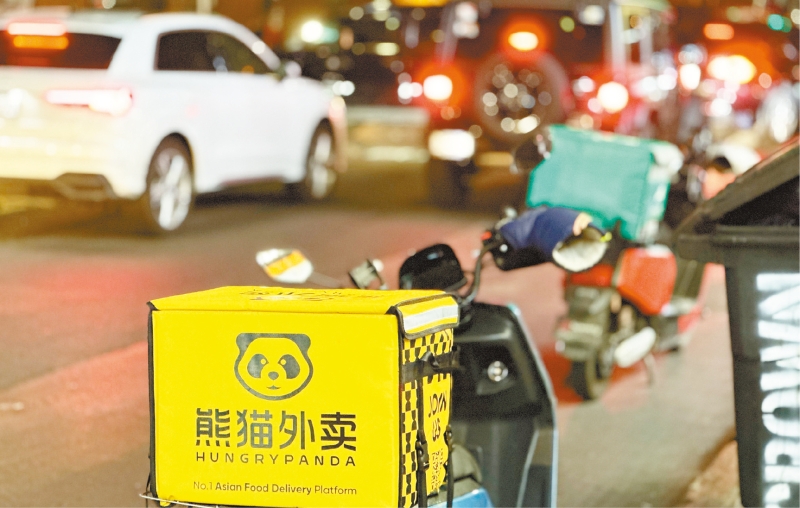 纽约外卖员单车。 纽约外卖员单车。