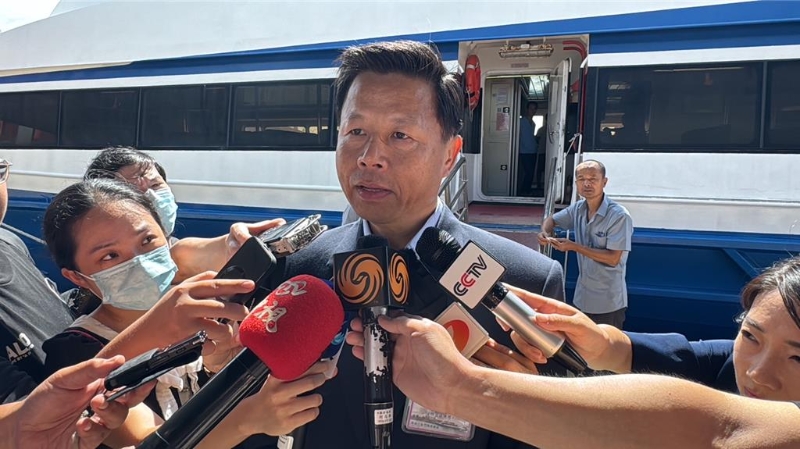 金门「0214渔船翻覆事件」海巡署副署长谢庆钦30日下午受访回应。 金门「0214渔船翻覆事件」海巡署副署长谢庆钦30日下午受访回应。