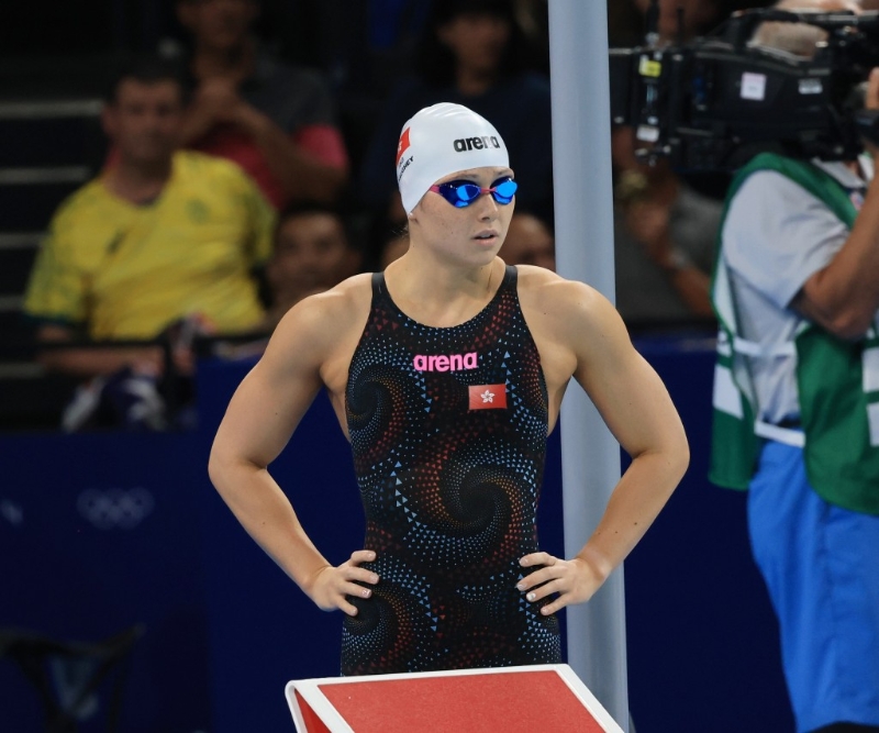 何诗蓓出战巴黎奥运100米自由泳决赛。 何诗蓓出战巴黎奥运100米自由泳决赛。