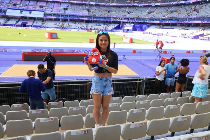 俞雅欣买门票亲自去巴黎奥运观摩。 俞雅欣买门票亲自去巴黎奥运观摩。